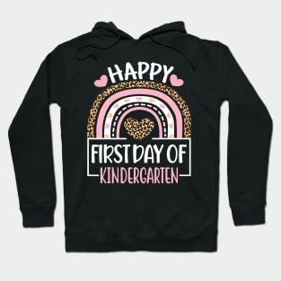 First Day of Kindergarten Funny Back To School Leopard Teach Hoodie